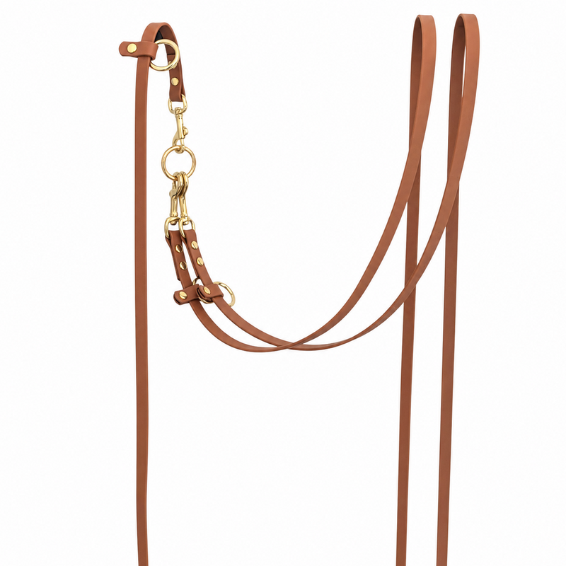 crossbody doppelleine kastanie