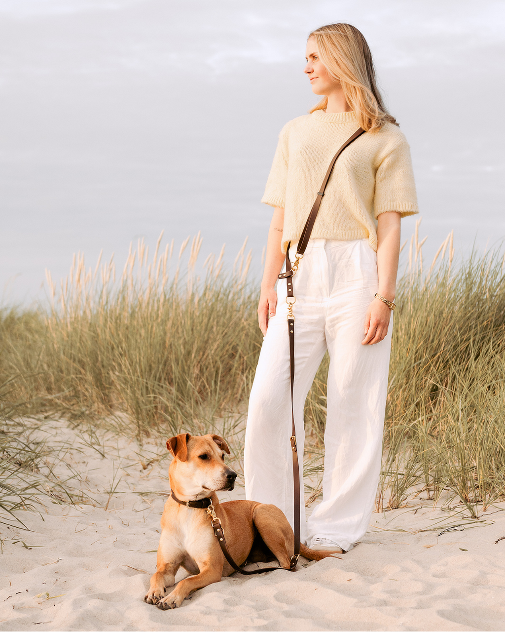 crossbody-leine allround cocoa