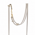 crossbody-doppelleine taupe