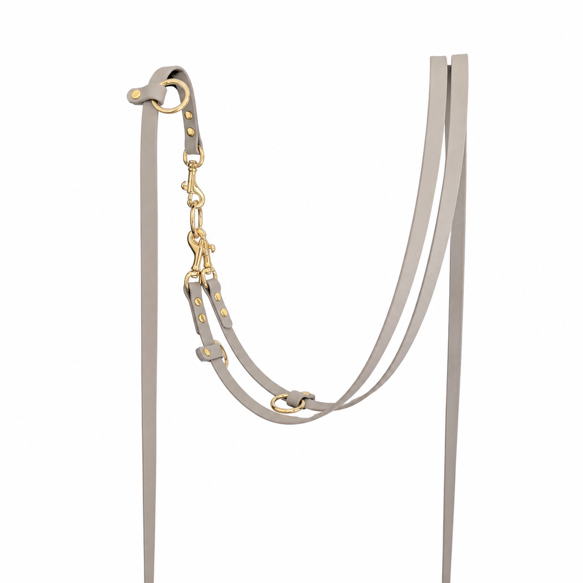 crossbody-doppelleine taupe